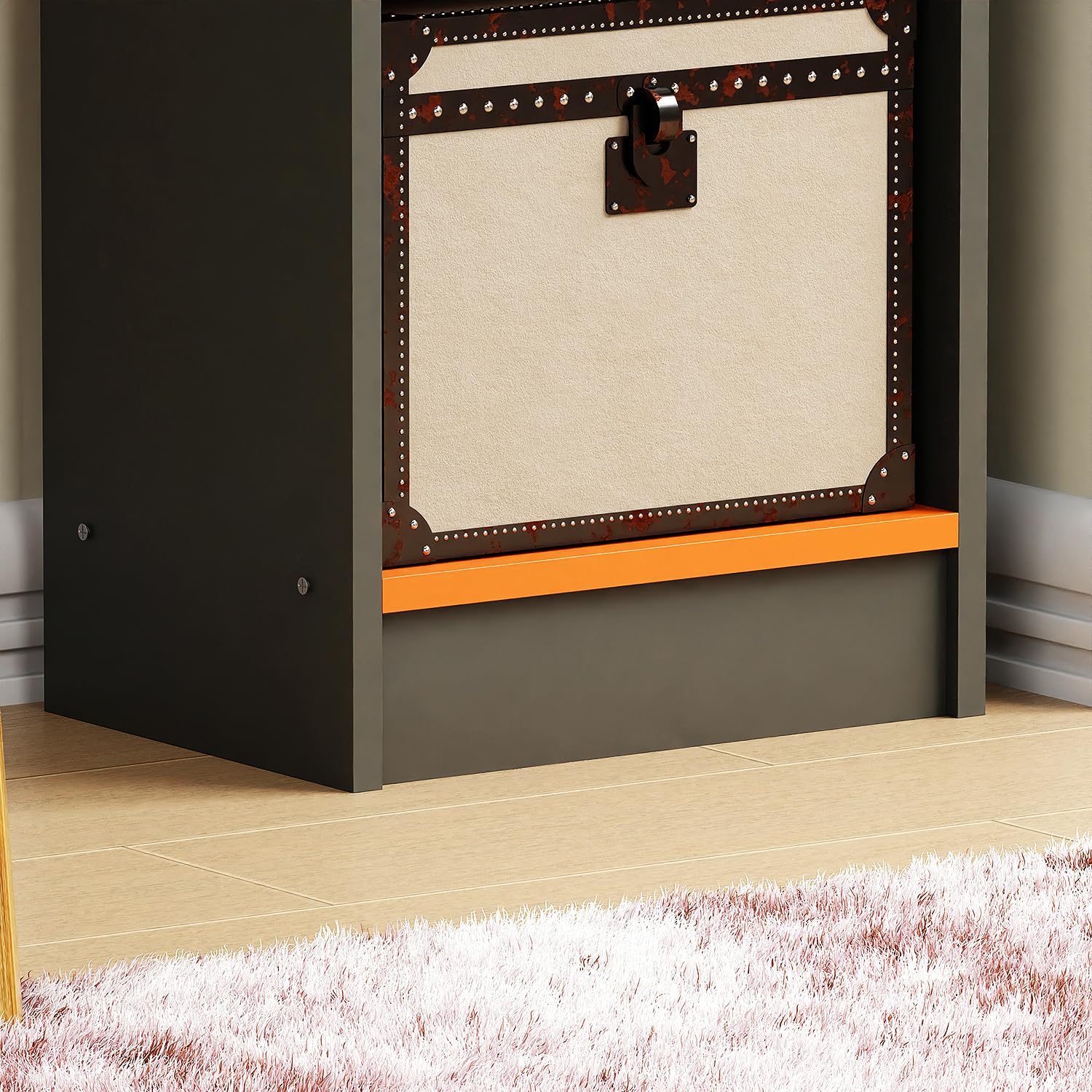 Lukzer 6 Layer Dual Tone Engineered Wood Bookshelf Multipurpose Rack (MR-005/Charcoal Ember) - Image 6