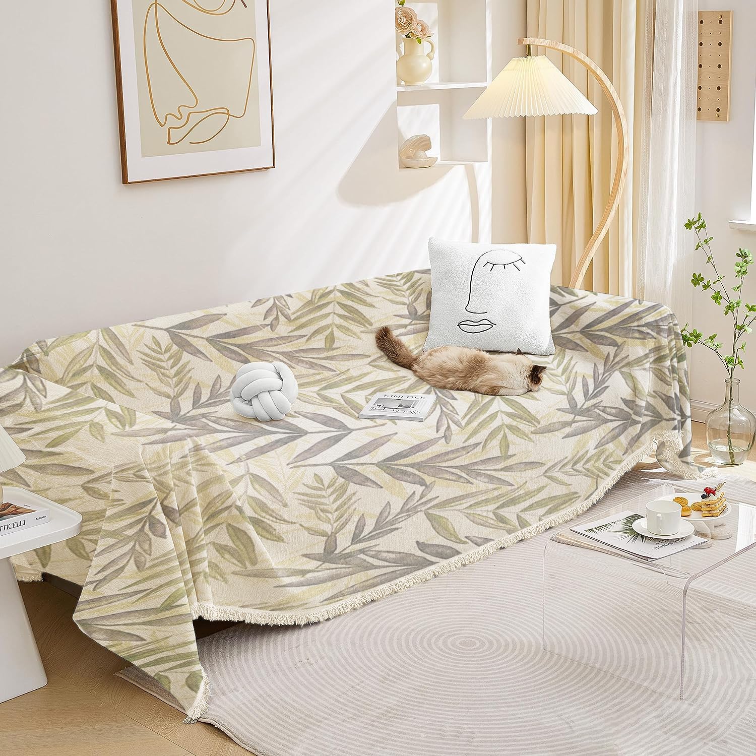 Chenille Throw Blanket (White Poly Prism) - Image 7