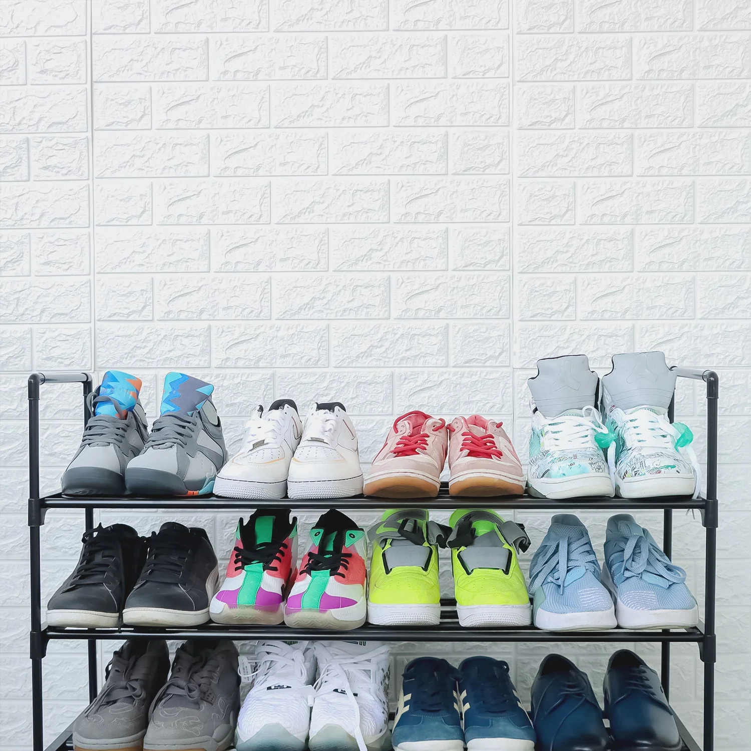 Lukzer 5-Tier Large Dual-Material Shoe Rack – Spacious Storage (Black, Large) - Image 4