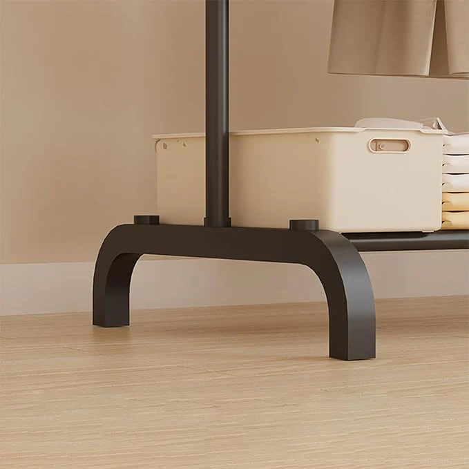 Lukzer 2-Tier Freestanding Metal Clothes & Coat Rack Garment Organizer (CGS-003/Black) - Image 3