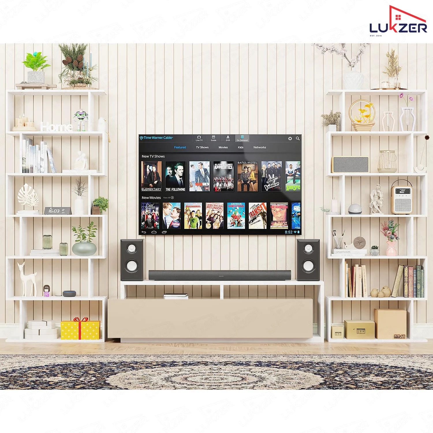 Lukzer 6-Layer S-Shaped Ladder Engineered Wood Open Bookshelf Rack (MR-002, White) - Image 7