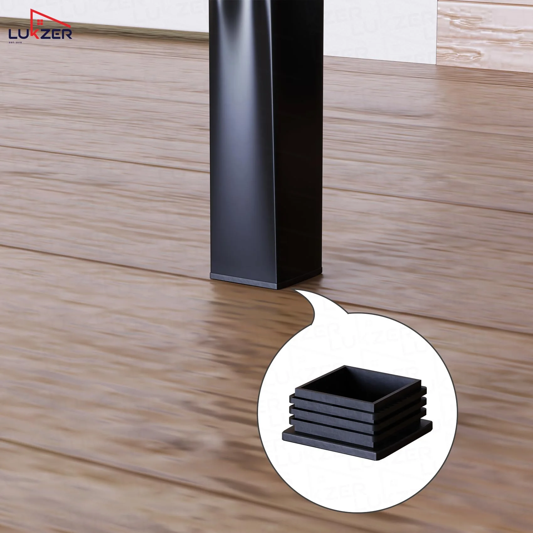 Lukzer Metal Garment Stand with Multi-Level Hanging Bars (MGS-005/Black) - Image 7